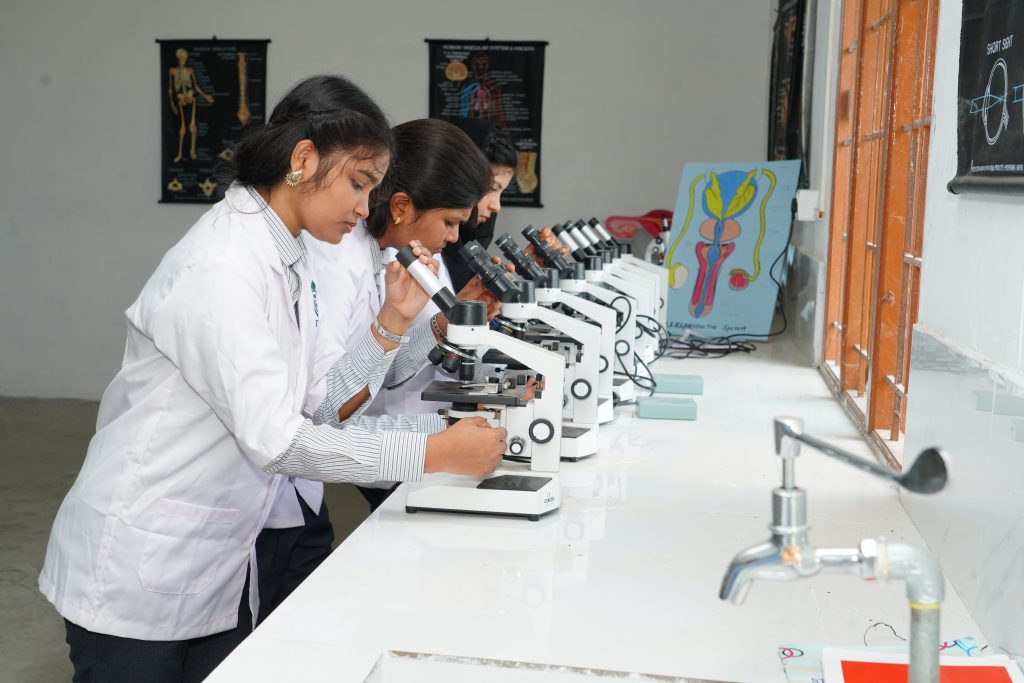 Hands-on pharmacy practical training at ST Pharmacy College campus