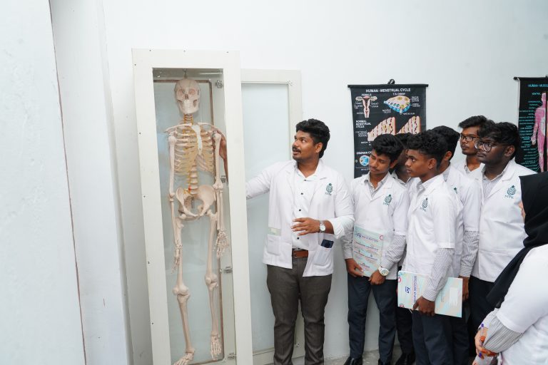 Students attending pharmacy lecture