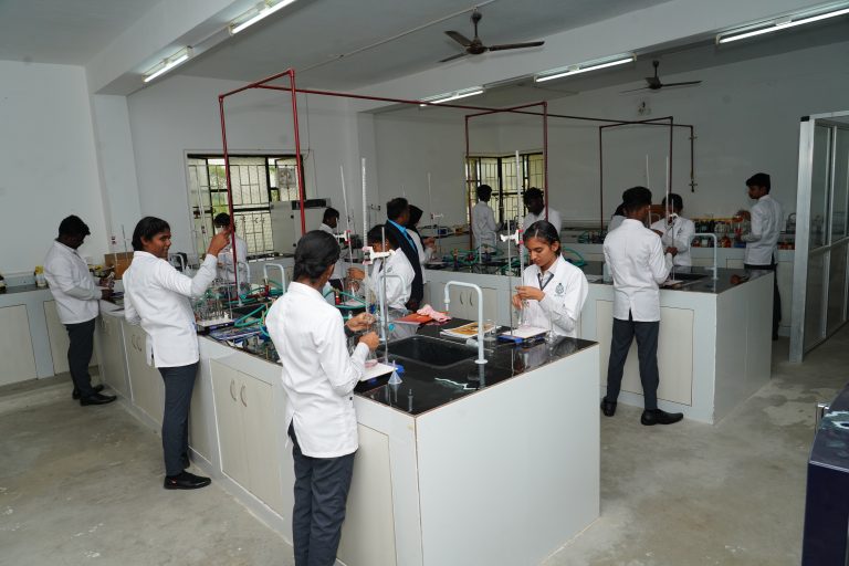 Students in pharmacology practical