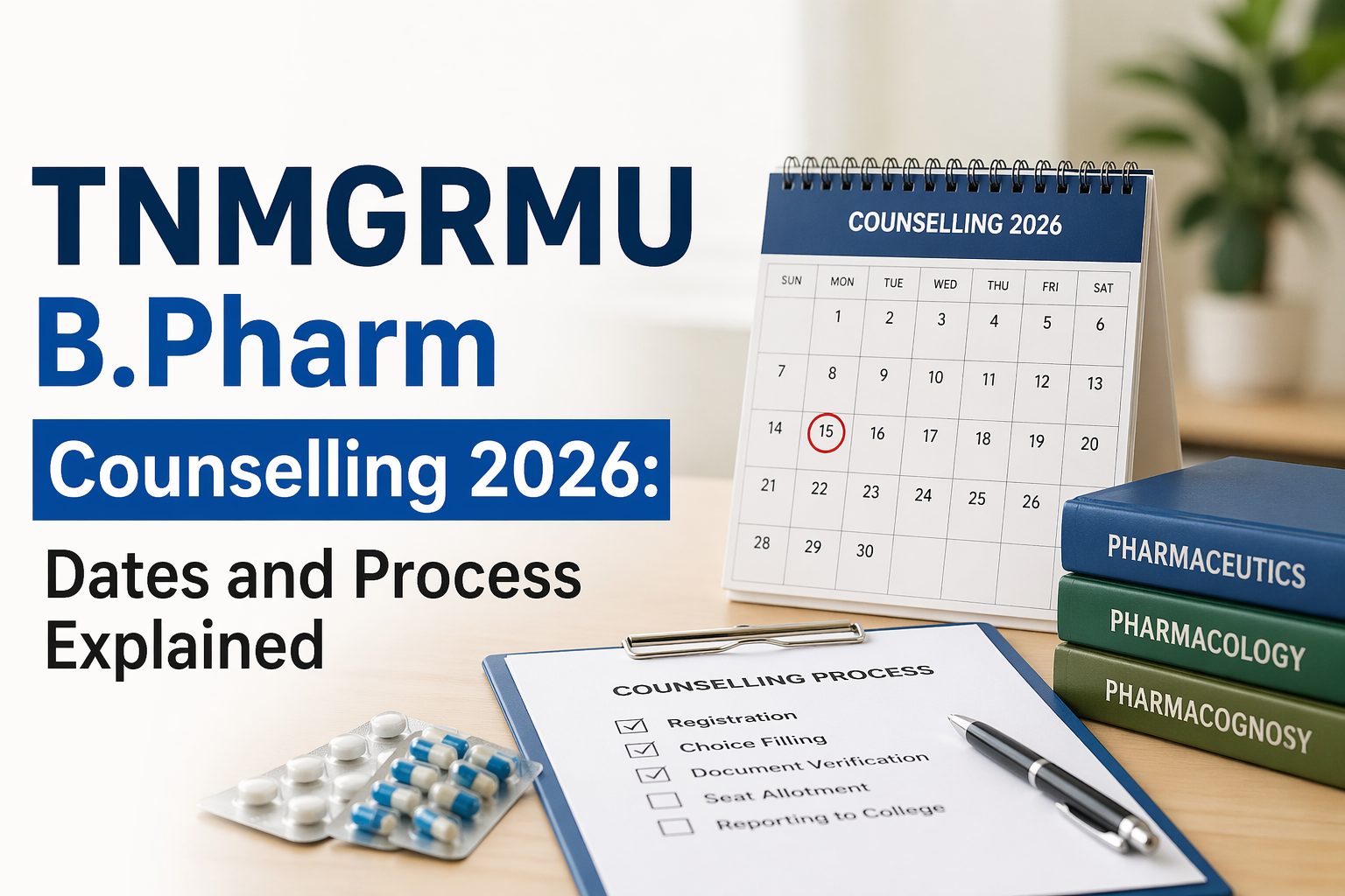 TNMGRMU B.Pharm Counselling 2026: Dates and Process Explained